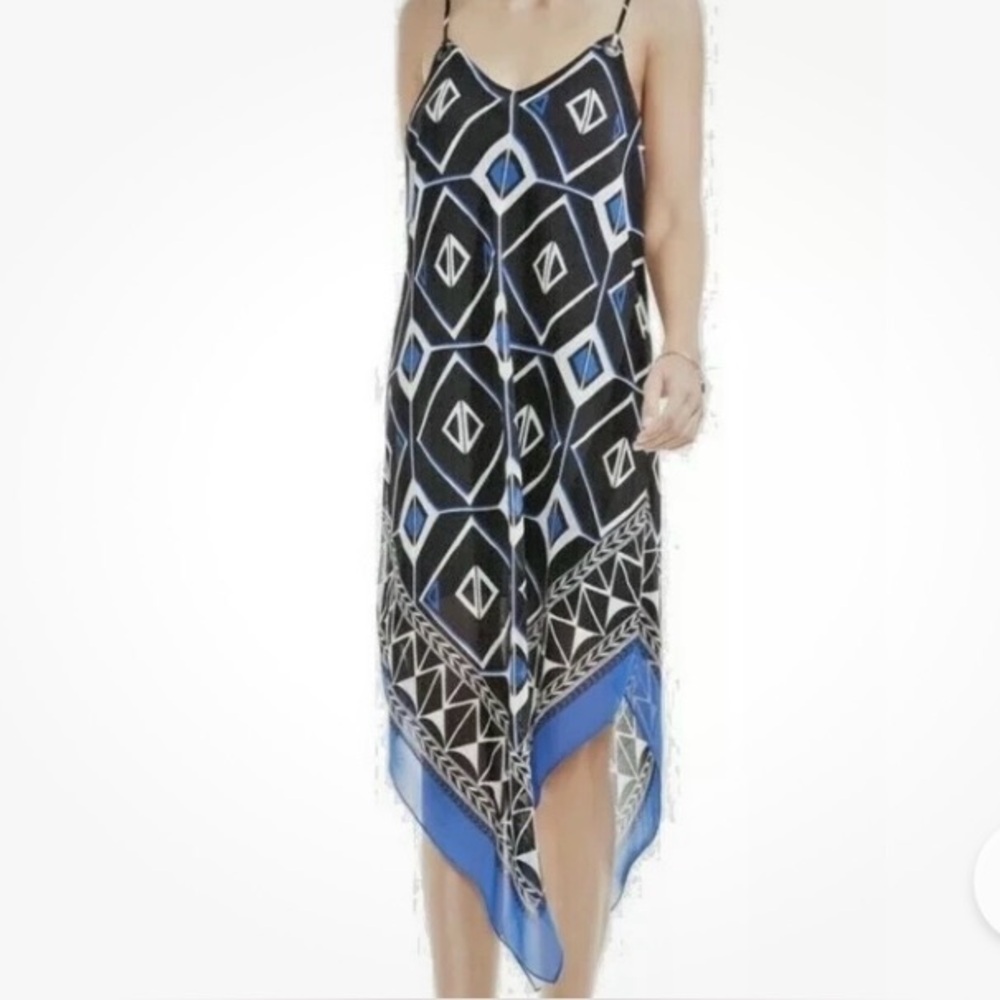 Vince Camuto 2X Sleeveless Lined Pullover Blue/Black/White Dress New no tag